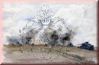 Panzerangriff unter Artilleriebeschuss
